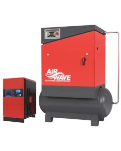 Airwave ECO-Speed, Fixed Speed Compressor, 15hp/11Kw-400V, 57 CFM, Max 10 Bar, 300L Tank Mounted + Floor Mounted Dryer.