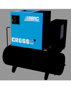 ABAC, CROSS 500E 10 400/50 200, Screw Compressor, 4Kw/5.5hp, 17.6 CFM, 9.5 Bar, Tank Mounted, Dryer, 3 Phase, 1839025637