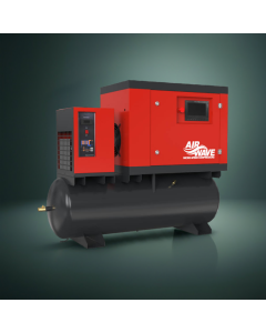 Airwave Micro-Speed, Variable Speed Compressor, 7.5hp/5.5Kw-400V, 21 CFM, 6-10 Bar 200L Tank Mounted + Dryer 
