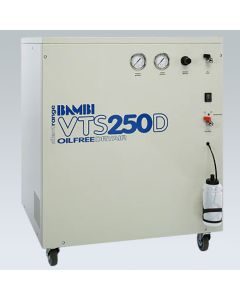 Bambi VTS Range, VTS250D, 2.5hp/1.84Kw, 300l/min, 8 bar, 59L Tank, Silent Dental Air Compressor & Adsorption Dryer