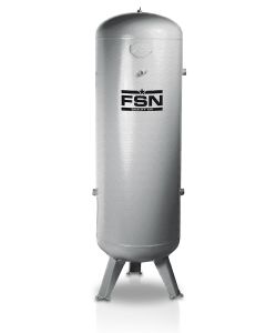 FSN, 1000L Galvanised Vertical, 12 bar, Compressed Air Receiver, 2" BSP Port Outlets