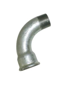 1/2" BSP Equal Elbow, Male to Female Thread, Long/Radius, Galvanised, AL-001D9