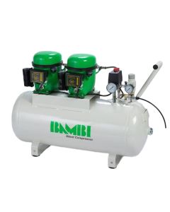 Bambi Budget Range, BB50D, 1hp/0.68Kw, 100l/min, 8 bar, 50L Tank, Silent Air Compressor