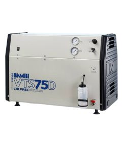 Bambi VTS Range, VTS75D, 0.75hp/0.55Kw, 120l/min, 8 bar, 23L Tank, Silent Dental Air Compressor & Adsorption Dryer