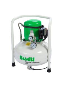 Bambi Budget Range, BB24V, 0.5hp/0.34Kw, 50l/min, 8 bar, 24L Tank, Silent Air Compressor