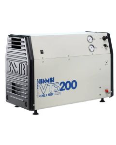 Bambi VTS Range, VTS200, 2hp/1.5Kw, 220l/min, 8 bar, 23L Tank, Silent Dental Air Compressor