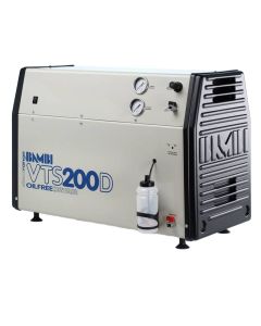 Bambi VTS Range, VTS200D, 2hp/1.5Kw, 220l/min, 8 bar, 23L Tank, Silent Dental Air Compressor & Adsorption Dryer