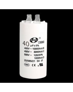 ABAC, (OEM) Capacitor 40 mf/UF for 2.2Kw/3hp, Mec 80 - 90, 230v motor, 8973036613