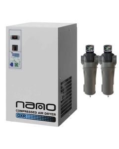 NANO-Purification Solutions, 147 CFM, Refrigerated Dryer + Pre and Oil Removal Filters