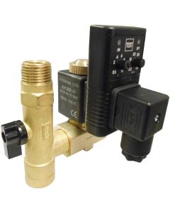 1/4-BSP, Fluid-Drain Electric, Timed, Solenoid Drain, BVS Strainer-240 Volt