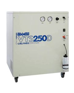 Bambi VTS Range, VTS250D, 2.5hp/1.84Kw, 300l/min, 8 bar, 59L Tank, Silent Dental Air Compressor & Adsorption Dryer