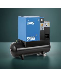 ABAC, SPINN E, C43, Screw Compressor, 2.2Kw/3hp, 9.9 CFM, 10 Bar, Dryer, Tank Mounted, 3 Phase, 4152054951