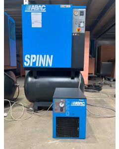 Ex-Hire, ABAC SPINN Compressor, 15hp/11Kw, 52 CFM, 6-10 Bar, 270L Tank Mounted + Dryer