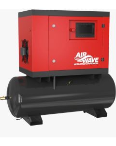 Airwave Micro-Speed, Variable Speed Compressor, 7.5hp/5.5Kw-400V, 21 CFM, 6-10 Bar 160L Tank Mounted 