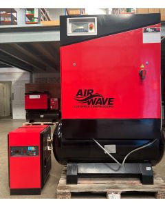 Ex-Hire, Airwave Eco-Speed, 15hp/11Kw, Screw Compressor, 57 CFM, Max 10 Bar, 300L Tank Mounted + Dryer