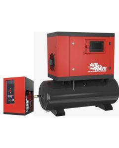 Airwave Micro-Speed, Variable Speed Compressor, 5.5hp/4Kw-400V, 17 CFM, 6-10 Bar 160L Tank Mounted + Dryer (Alternative Configuration)