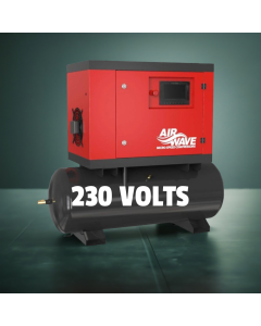Airwave Micro-Speed, Variable Speed Compressor, 5.5hp/4Kw-230V, 32Amp, 17 CFM, 6-10 Bar 160L Tank Mounted