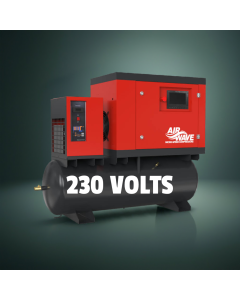 Airwave Micro-Speed, Variable Speed Compressor, 7.5hp/5.5Kw-230V, 40Amp, 21 CFM, 6-10 Bar 200L Tank Mounted + Dryer