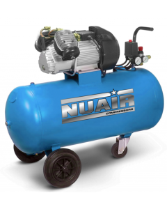 NuAir, NDV/100 CM3, 3hp/2.2Kw, 8 Bar, 12.6 CFM, 8 bar, 100L Tank, Oil Lubricated.