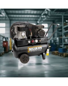 NuAir, NB2800B/50/2M TECH PRO 110v, 2hp/1.5Kw, 8 Bar, 9 CFM, 10 bar, 50L Tank, Oil Lubricated.