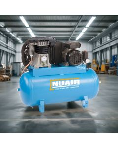 NuAir, B2800B-PRO-100 FM3 (13A) 3hp/2.2Kw, 12.5 CFM,10 bar, 100L Tank, Lower Noise Level.