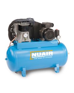 NuAir, B2800B-PRO-100 FM3 (13A) 3hp/2.2Kw, 12.5 CFM,10 bar, 100L Tank, Lower Noise Level.