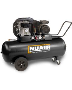 NuAir, NB2800B/150/3M TECH PRO - PORTABLE (13A) 3hp/2.2Kw, 12.5 CFM,10 bar, 150L Tank, Lower Noise Level, Oil Lubricated.