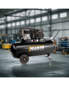 NuAir, NB2800B/200/3M TECH PRO - PORTABLE (13A) 3hp/2.2Kw, 12.5 CFM,10 bar, 200L Tank, Lower Noise Level, Oil Lubricated.