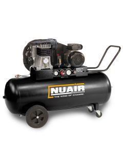 NuAir, NB2800B/200/3M TECH PRO - PORTABLE (13A) 3hp/2.2Kw, 12.5 CFM,10 bar, 200L Tank, Lower Noise Level, Oil Lubricated.