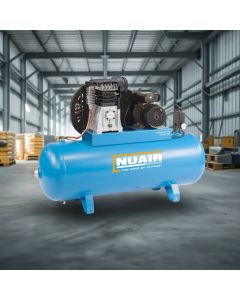 NuAir, B3800B-PRO-150 FM3 (16A) 3hp/2.2Kw, 14 CFM,10 bar, 150L Tank, Lower Noise Level.