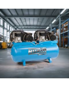 NuAir, B38/270 TD 3M+3M PRO (32A) 6hp/4.4Kw, 28 CFM,10 bar, 270L Tank, Lower Noise Level.