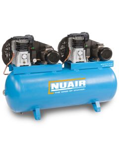 NuAir, B38/270 TD 3T+3T PRO, 6hp/4.4Kw, 28 CFM,10 bar, 270L Tank, Lower Noise Level.