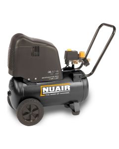 NuAir, OM197/24LT TECH 110v, 1.5hp/1.1Kw, 8 Bar, 7.1 CFM, 8 bar, 24L Tank, Oil Free.