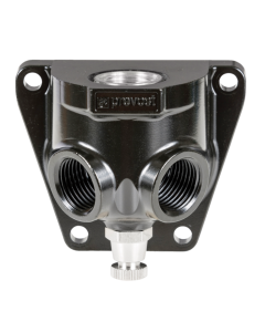 Prevost Manifold, 3/4" Inlet, 2 x 1/2" Outlet, Wall Bracket and Drain, MF 104S2