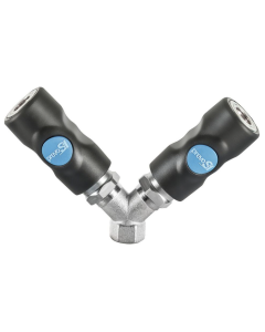 Prevost S1,1/4" BSPP Female, Safety Quick Release, Twin Coupling, (ISI 06, 6150 B 6mm) ISI 068101