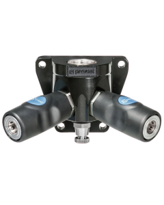 Prevost Manifold, 3/4" Inlet, 2 x Safety Quick Release, (ISI 06) Coupling and Wall Bracket, (ISI 06, 6150 B 6mm) ISI 068104WK