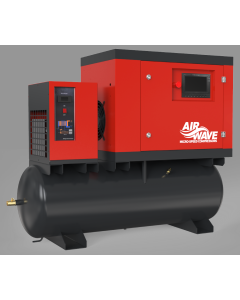 Airwave Micro-Speed, Variable Speed Compressor, 5.5hp/4Kw-400V, 17 CFM, 6-10 Bar 200L Tank Mounted + Dryer