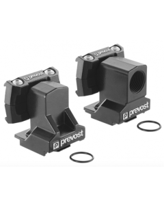 Prevost, 1/8" & 1/4" FRL front connector for square profile, PPS SQFRL2512