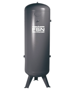 FSN, 100L, Vertical, 11 bar, Compressed Air Receiver, 3/4" BSP Port Outlets, (Gloss Grey RAL 7016B)