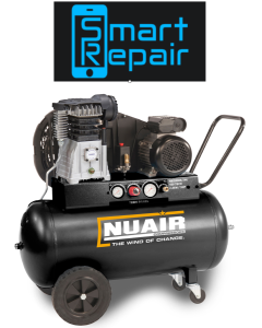 NuAir, NB3800B/100/3M Q-TECH - PORTABLE (13A) 3hp/2.2Kw, 14 CFM,10 bar, 100L Tank, Lower Noise Level, Oil Lubricated.
