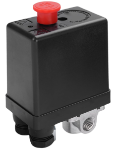 4 port, (1 x 1/4" BSP Inlet, 3 x 1/4" BSP) 20amp, 1 Phase, Pressure Switch, Max 12 bar