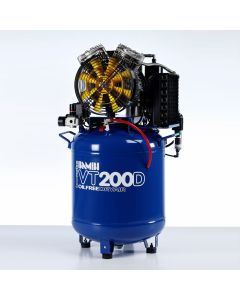Bambi VT Range, VT200D, 2hp/1.5Kw, 220l/min, 8 bar, 50L Tank, Dental Air Compressor & Adsorption Dryer