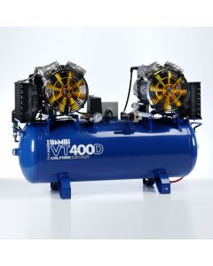 Bambi VT Range, VT400D, 4hp/3Kw, 440l/min, 8 bar, 100L Tank, Dental Air Compressor & Adsorption Dryer