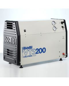 Bambi VTS Range, VTS200, 2hp/1.5Kw, 220l/min, 8 bar, 23L Tank, Silent Dental Air Compressor