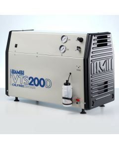 Bambi VTS Range, VTS200D, 2hp/1.5Kw, 220l/min, 8 bar, 23L Tank, Silent Dental Air Compressor & Adsorption Dryer
