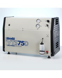 Bambi VTS Range, VTS75D, 0.75hp/0.55Kw, 120l/min, 8 bar, 23L Tank, Silent Dental Air Compressor & Adsorption Dryer