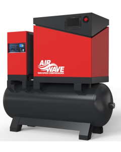 Airwave VARI-Speed, Variable Speed Compressor, 10hp/7.5Kw, 40 CFM, 6-10 Bar, 350L Tank Mounted + Dryer, MK2