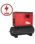 Airwave Micro-Speed, Variable Speed Compressor, 7.5hp/5.5Kw-230V, 40Amp, 21 CFM, 6-10 Bar 160L Tank Mounted